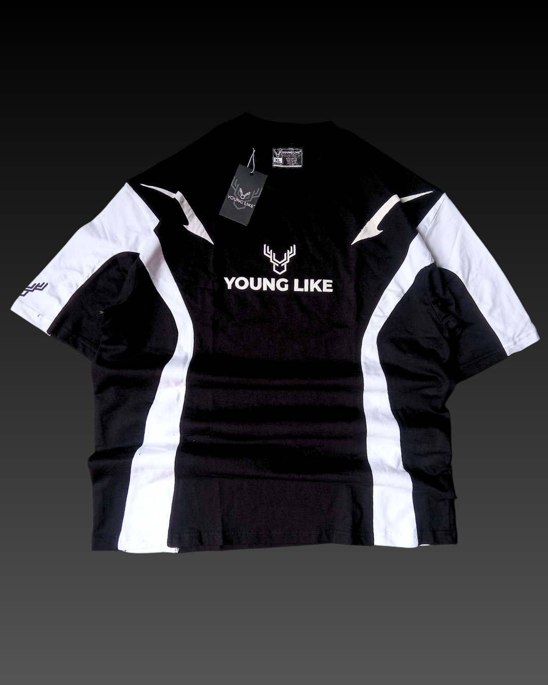 Oversized t-shirts 2 ps Black and white#1999