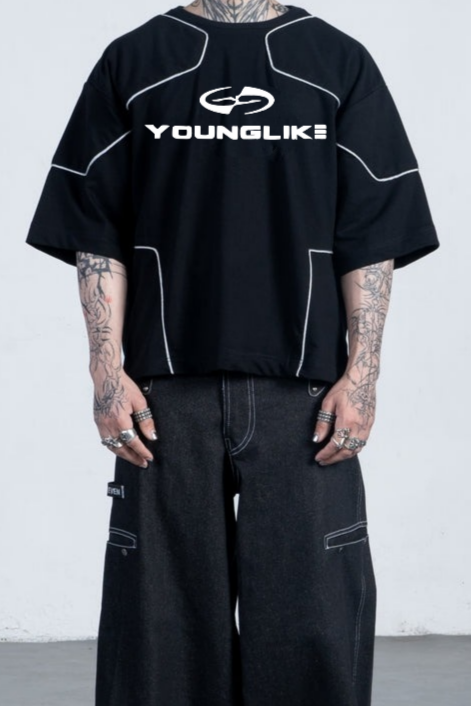 Oversized t-shirts black#1045