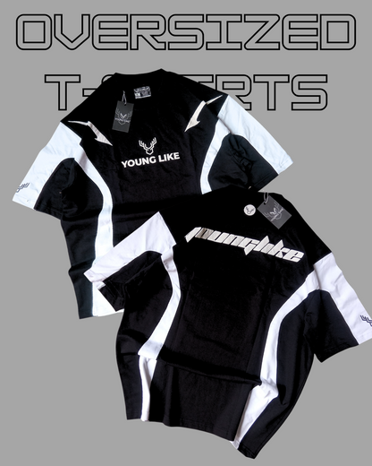 Oversized t-shirts 2 ps Black and white#1999