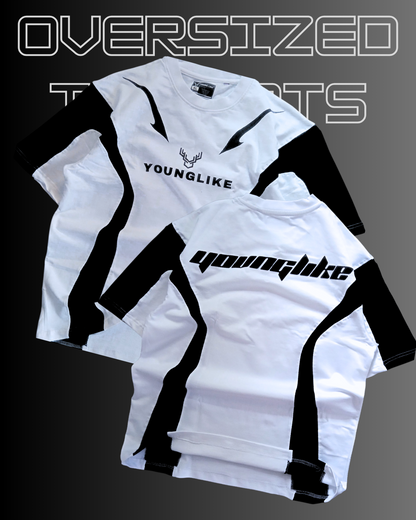 Oversized t-shirts 2 ps Black and white#1999